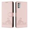 Leder Hülle für Motorola Moto E32 Süße Katze Flip Case Produktbild-Vorschau 2