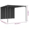 Gartenpavillon mit Seitenvorhang 4x3x2,25 m Anthrazit Produktbild-Vorschau 8