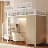 A loft bed with integrated wardrobe and desk. Produktbild-Vorschau
