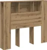 vidaXL Kopfteil mit Ablagen Artisan-Eiche 120x19x104,5cm Produktbild-Vorschau 1