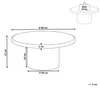 BELIANI Couchtisch Taupe MDF-Platte Rund ⌀ 80 cm mit Rundem Produktbild-Vorschau 3