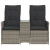 A modular outdoor seating set with two chairs and a connecting table. Podgląd zdjęcia produktu