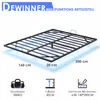 DEWINNER 160 x 200 cm Bettgestell (inkl. Metall-Bettbrett), Produktbild-Vorschau 2