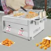 Gas-Fritteuse, Dual-Tank, Edelstahlkonstruktion, Hellgrau Produktbild-Vorschau 4