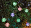 Solar Lichterkette Lampions 8 Stück Grün Lila Pink Laternen Produktbild-Vorschau 1