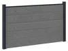 vidaXL zaunset 180 x 105 cm WPC und Aluminium Grau Produktbild-Vorschau 1