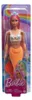 Barbie sirena con cabello rosa, cola naranja y diadema Vista previa de la imagen del producto 4