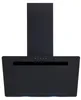A black chimney cooker hood is shown against a white background. Produktbild-Vorschau