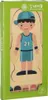 Drevené vrstvené puzzle montessori bodybuilding boy Náhľad obrázku produktu 18