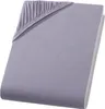 A folded grey fitted sheet is shown from a diagonal angle. Produktbild-Vorschau