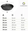 Garronda Blumentopf Untersetzer GD-0023 (Weiß , ⌀ 34cm H Produktbild-Vorschau 6