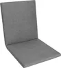 A gray chair cushion with a backrest, shown on a white background. Produktbild-Vorschau