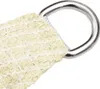 A close-up view of a D-ring attached to a cream-colored fabric. Podgląd zdjęcia produktu