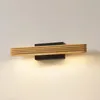 Lucande LED-Wandleuchte Lieske, 40 cm, Holz, schwarz Produktbild-Vorschau 2