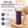 Candela LED Deluxe Homeart con funzione timer viola scuro Anteprima dell’immagine prodotto 2
