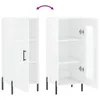 vidaXL Sideboard blanc brillant 34,5x34x90 cm Matériau Voir les images du produit 10