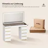 WOLTU Schminktisch mit Beleuchtung, Glasplatte und großer Produktbild-Vorschau 10