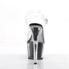 ADORE-708G Damen Sandale von Pleaser, Transparent Schwarz , Produktbild-Vorschau 4