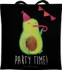 Mr. & Mrs. Panda Jutebeutel Avocado Party Zeit - Schwarz - Produktbild-Vorschau 1