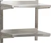 A stainless steel wall shelf with two tiers, mounted on a white background. Produktbild-Vorschau