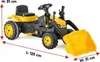 A yellow and black toy bulldozer with a front loader, shown from a diagonal angle. Náhľad obrázku produktu