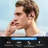 A man wearing earbuds, with a graphic overlay at the bottom detailing product features. Produktbild-Vorschau