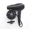 A black Beurer hair dryer with rose gold accents and accessories is displayed on a white background. Podgląd zdjęcia produktu