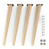 4x sossai Holzfüße rund - schräge Ausführung 45cm Buche Produktbild-Vorschau 1