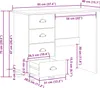 vidaXL Scrivania ASKIM Marrone 95 x 40 x 75 cm Legno Anteprima dell’immagine prodotto 8