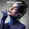 A woman with artistic makeup and body paint wearing earbuds. Produktbild-Vorschau