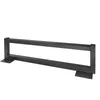 A black metal furniture leg with a rectangular opening, shown from a side angle on a white background. Voir les images du produit