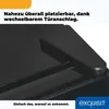 A close-up shot of a black appliance, possibly a refrigerator or wine cooler, with text overlays. Produktbild-Vorschau