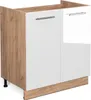 Spülenunterschrank Vicco Fame-Line Weiß Hochglanz 80 cm Produktbild-Vorschau 1