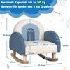 A children's rocking chair with dimensions and specifications overlaid. Anteprima dell’immagine prodotto