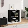 vidaXL Scarpiera nera 60x35x70 cm Materiale a base di legno Anteprima dell’immagine prodotto 3