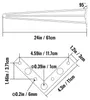 VEVOR 4×61cm Hairpin Legs Tischbeine fuer Schreibtisch Produktbild-Vorschau 6