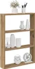 A wooden shelf unit with decorative items on each shelf. Anteprima dell’immagine prodotto