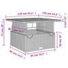 Design 2-tlg. Garten-Essgruppe mit Kissen Beige Poly Produktbild-Vorschau 10