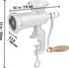 A manual meat grinder with dimensions indicated by measurement lines and text. Náhľad obrázku produktu