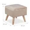 Pouf en velours Relaxdays avec espace de rangement, Voir les images du produit 4