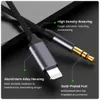 Close-up of an audio cable with connectors, highlighting its features with text labels. Anteprima dell’immagine prodotto