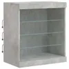 Příborník s LED světly betonově šedý 60,5x37x67 cm Náhled obrázku produktu 5
