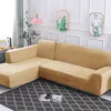 Stretch Samt Sofahusse Sofabezug L-Form Schnittsofa Produktbild-Vorschau 1