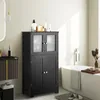 Armoire de salle de bain COSTWAY avec portes vitrées et Voir les images du produit 9