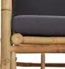 vidaXL Gartensessel mit Dunkelgrauen Kissen Bambus - Produktbild-Vorschau 7
