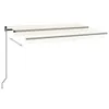 vidaXL Markise Manuell Einziehbar mit LED 450x350 cm Creme Produktbild-Vorschau 3