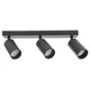 A black three-light ceiling spotlight fixture against a white background. Produktbild-Vorschau
