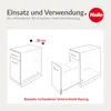 Diagram showing how to install a waste bin system into a cabinet. Produktbild-Vorschau