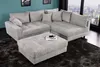 riess-ambiente Ecksofa KENT 220cm hellgrau Cord Couch Produktbild-Vorschau 4
