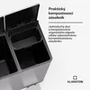 Klarstein moderný kuchynský odpadkový kôš 60 l (2x30 l), Náhľad obrázku produktu 4
